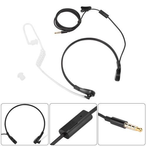3.5Mm Radiation Throat Mic Mic Earphone Ptt Adjustable Conceale IDM - Zdjęcie 5 z 12