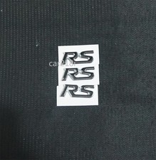 3x Small Chrome Silver Black