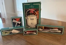 Towle Silversmith Silverplated Ice Bucket + Cocktail Shaker + Bar Tools 