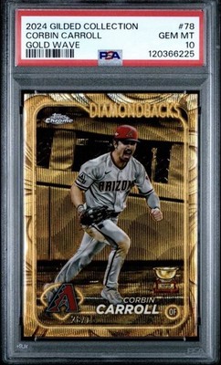 2024 Topps Gilded Collection Corbin Carroll Gold Wave SP /75 PSA 10 #78