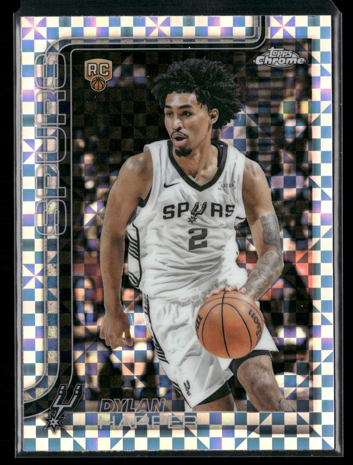 DYLAN HARPER 2025-26 Topps Chrome #252 X-FRACTOR Rookie RC San Antonio Spurs
