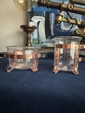 Juego de vidrio Bodum CHAMBORD azúcar y crema con: acero inoxidable chapado en cobre 