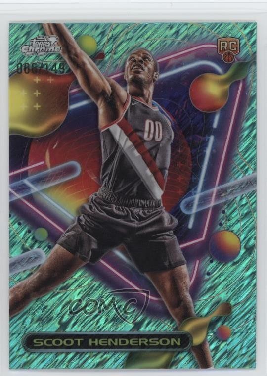 2023 Cosmic Chrome Aqua Equinox Refractor 86/149 Scoot Henderson Rookie RC 1p5y