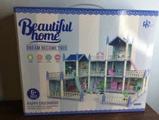 Beautiful Home Dream Become True Happy Childhood Dollhouse 862-09 NIB Christmas