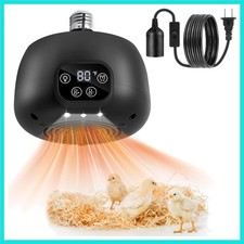 1 Pack Chicken Coop Heater 200W with Lighting and Temperature Control Chicken...