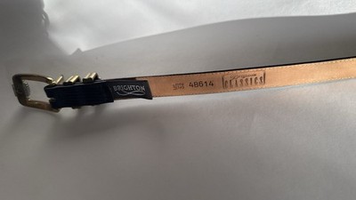 Vintage Brighton Classics Black Leather Womens Belt 4B614 