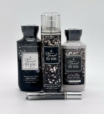 Bath  Body Works A TOAST TO YOU 4 pc Set Mist Wash Lotion Mini Perfume New
