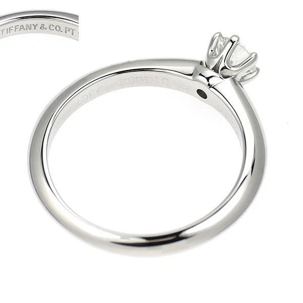 Кольцо с одним бриллиантом Tiffany Pt950 0,23 карата G VVS1 — подлинное бесплатная доставка из Японии - Изображение 2 из 4