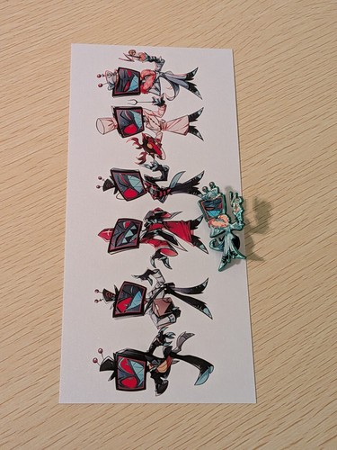Hazbin Hotel Sailor Vox Chibi Enamel Pin Teal Chrome Hunterflowerpin HFP 1.75"