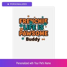 Custom French Bulldog Frenchie Paw Print Magnet Personalized Pet Easter Gift