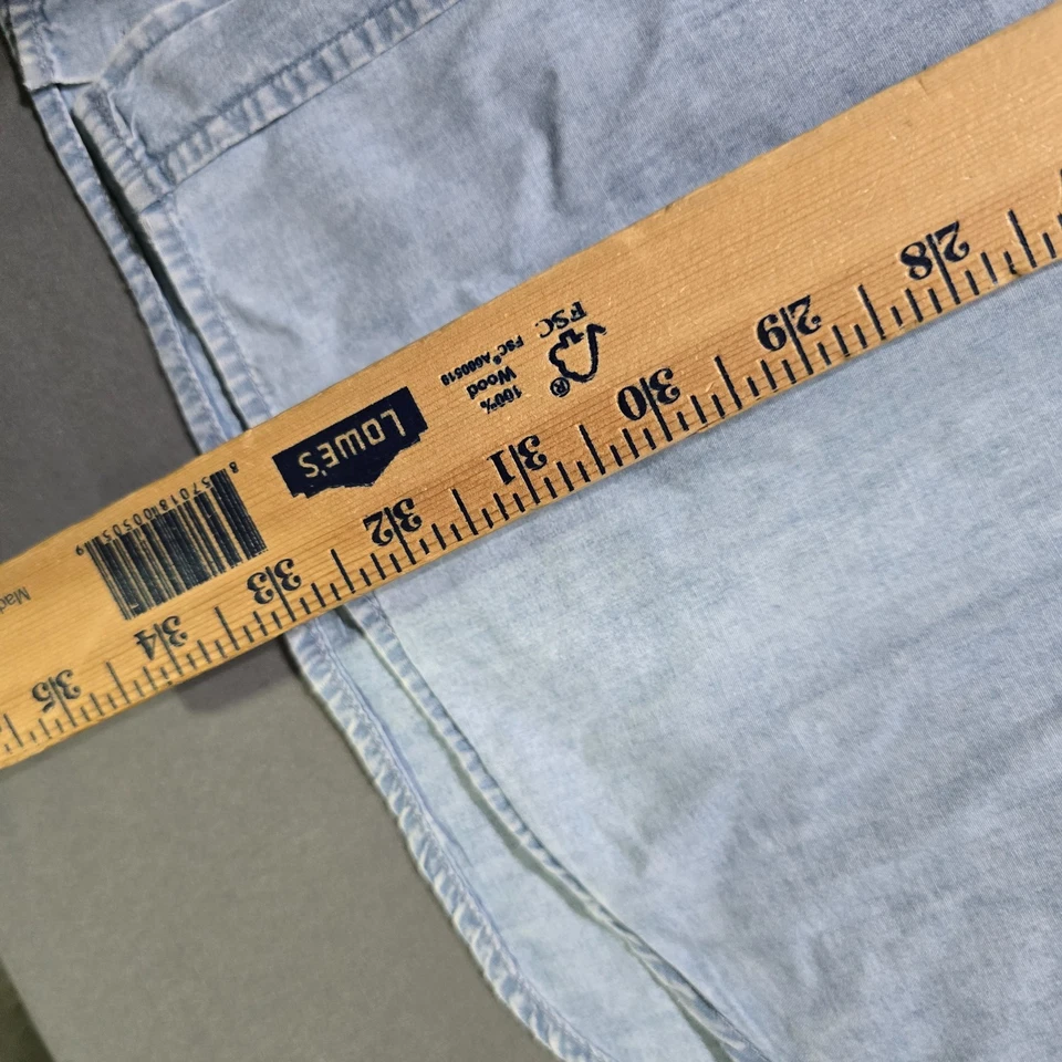 Vintage Guess Jeans Shirt Mens XL Light Blue Button Up Made USA 90s collar - Image 2 of 4