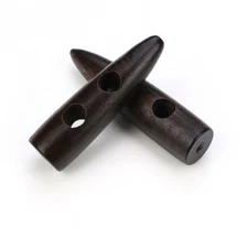 Wood Toggle Dark Brown Finish - Wooden Buttons - 55mm - Wood Toggle Buttons 6638