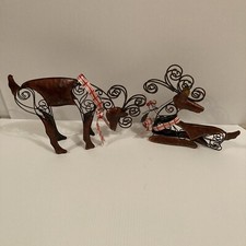 3D Metal Reindeer 9  Tall 12  Wide Set Of 2