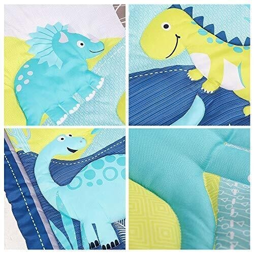 New Baby Boy 3 Pieces Dinosaur World Nursery Bedding Crib Cot Set - Picture 5 of 7