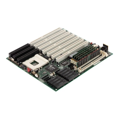 Motherboard Baby-At PCChips M912 v1.7 Socket 3 Simm / Fpm Isa Vlb With RAM - Picture 3 of 3