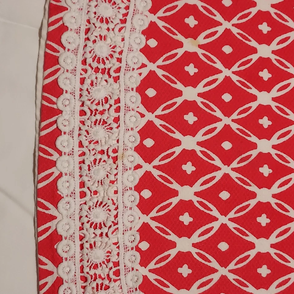 Vestido Maggie & Zoe Coral y Blanco Estampado Encaje Talla 6 Foto 3 de 4