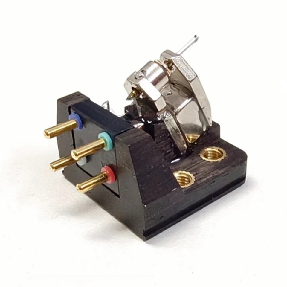 Bobina móvil MC cartucho súper elíptico diamante lápiz madera maciza hecho a mano Foto 3 de 4