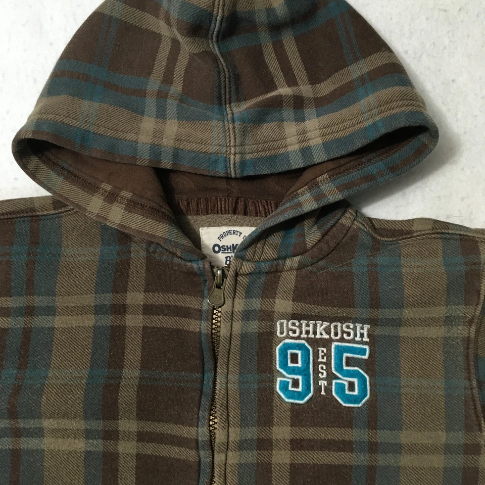 Sudadera con capucha para niños OSH KOSH B'GOSH talla AZUL MARINO. 12 cuadros bordados 95 Foto 2 de 4