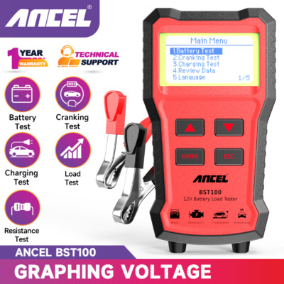 ANCEL BST100 Profi Digital Batterieprüfer 12V Kfz Autobatterie Tester Deutsch