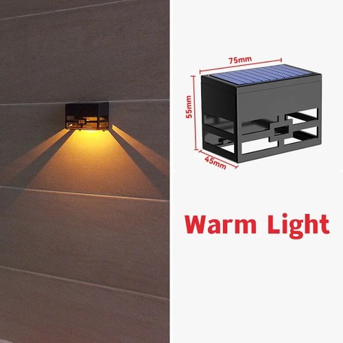 Solar Led Lamp Path Stair Outdoor Waterproof Wall Light Garden Step Deck Light - Picture 8 of 20
