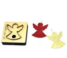 1Set Wooden Leather Cutting Die ,Angel Shape Earring Leather Template
