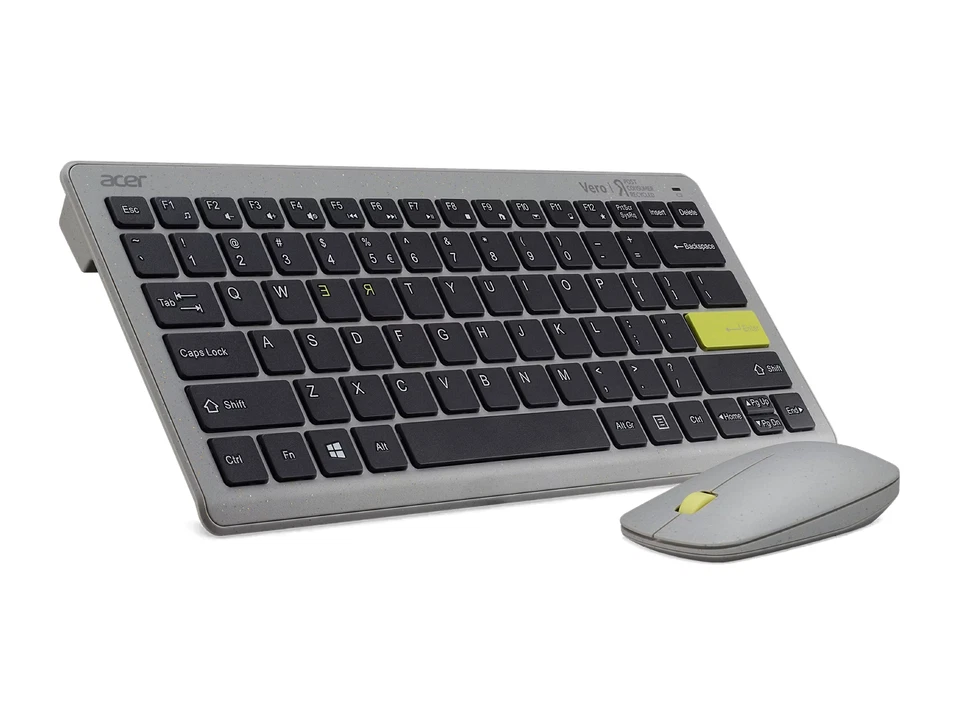 Acer Vero Wireless Keyboard & Mouse Grey/Black✅UK QWERTY keyboard✅30% Recycled - Image 2 of 4