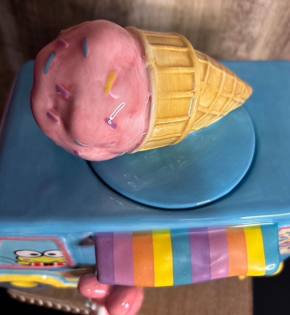 Blue Sky Clayworks HELLO KITTY ICE CREAM TRUCK Cookie Jar