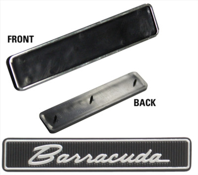 1971 1972 1973 1974  Barracuda Dash Pad Emblem with Backing Plate. 
