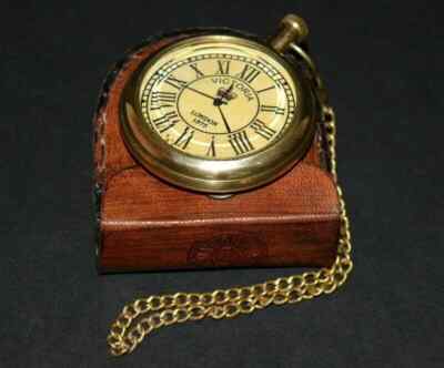 Antike maritime Taschenuhr - Messing, Victoria London 1875 - Vintage Uhr