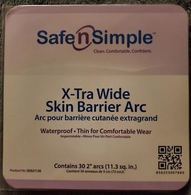 Safe N' Simple X-Tra Wide Skin Barrier Arc Contains 30 2'' Arcs