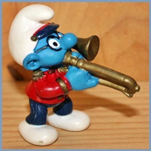 Lotto Di 2 Puffi / Schtroumpfs Di Peyo – Statuette PVC Da Collezione, Stato Medio