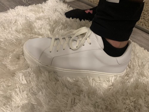 Steven by Steve Madden Zapatillas De Cuero Blanco. tamaño 9M. | eBay