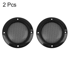 2 Pcs 2.5" Black Car Speakers Cover Steel Mesh Subwoofer Grill Protector