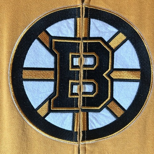 Boston Bruins hoodie full zip goalie mask retro sports core Old time hockey - Picture 4 of 15