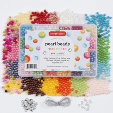 Incraftables Pearl Beads for Jewelry Making 1700pcs (24 Colors)