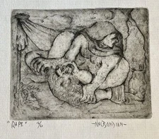 Karnig Nalbandian Etching Signed & Numbered 16/50 Social Realism