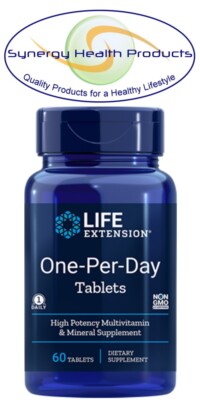 Life Extension One-Per-Day Tablets - 60 - High Potency Multivitamin & Mineral