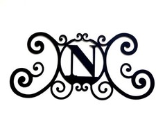 Iron Metal Letter N Personalized Initial Name Wall Art Decoration Minor Defect