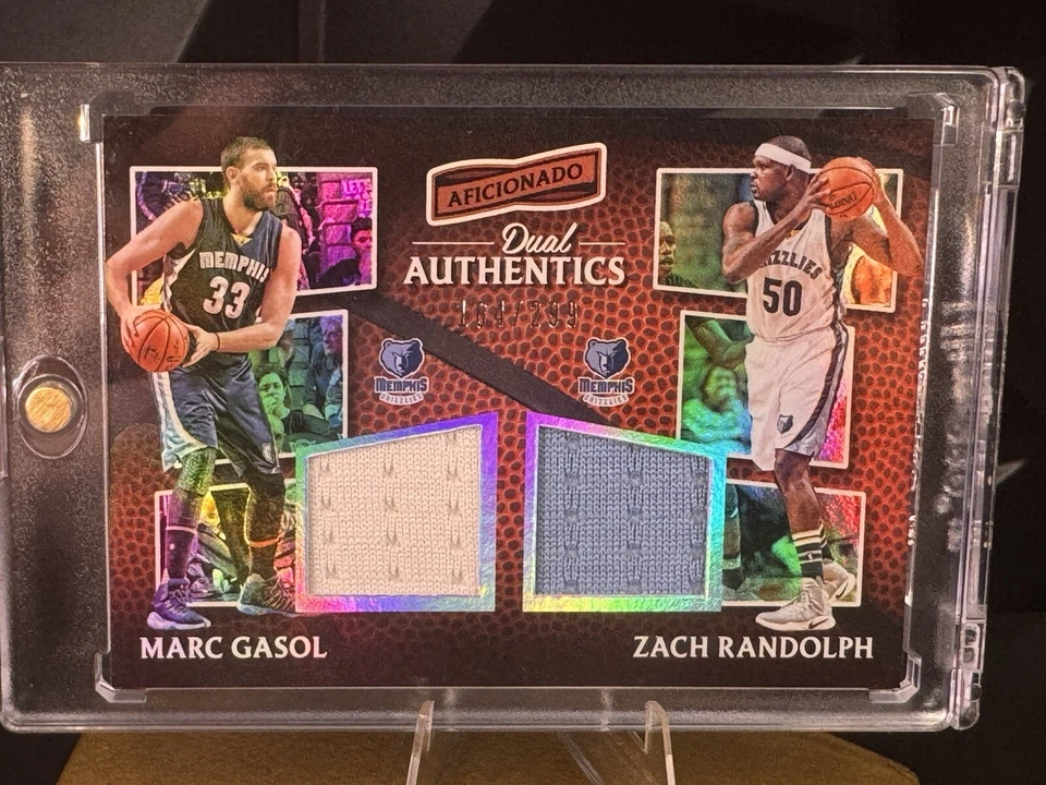 Zach Randolph Marc Gasol RARO DOBLE RELIQUIA RANBOW FOIL CARD SSP PANINI GRIZZLIES Foto 4 de 4