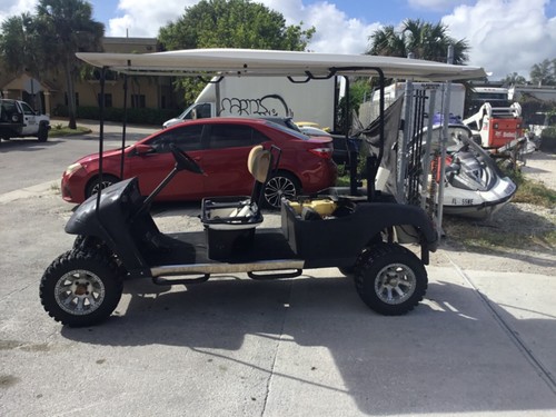 EZGO GAS LIMO PASSENGER 4 FORWARD FACING SEAT GOLF CART NEEDS WORK  - Picture 4 of 13