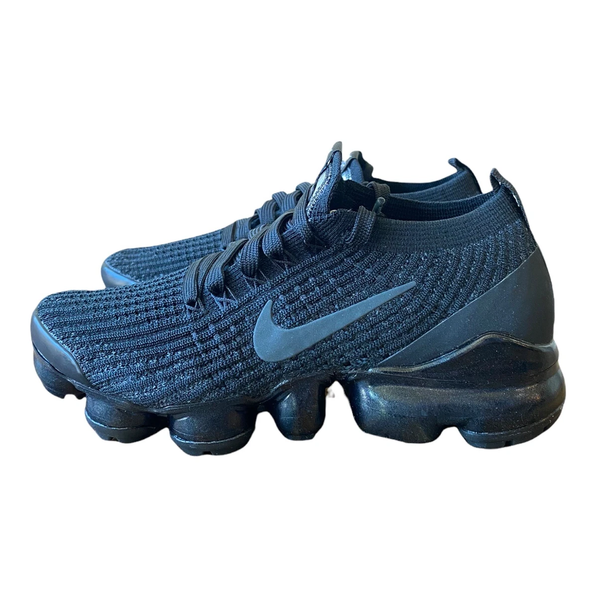 Nike Air Vapormax Flyknit 3 Triple Black Running Shoes Sneakers Women s Size 5
