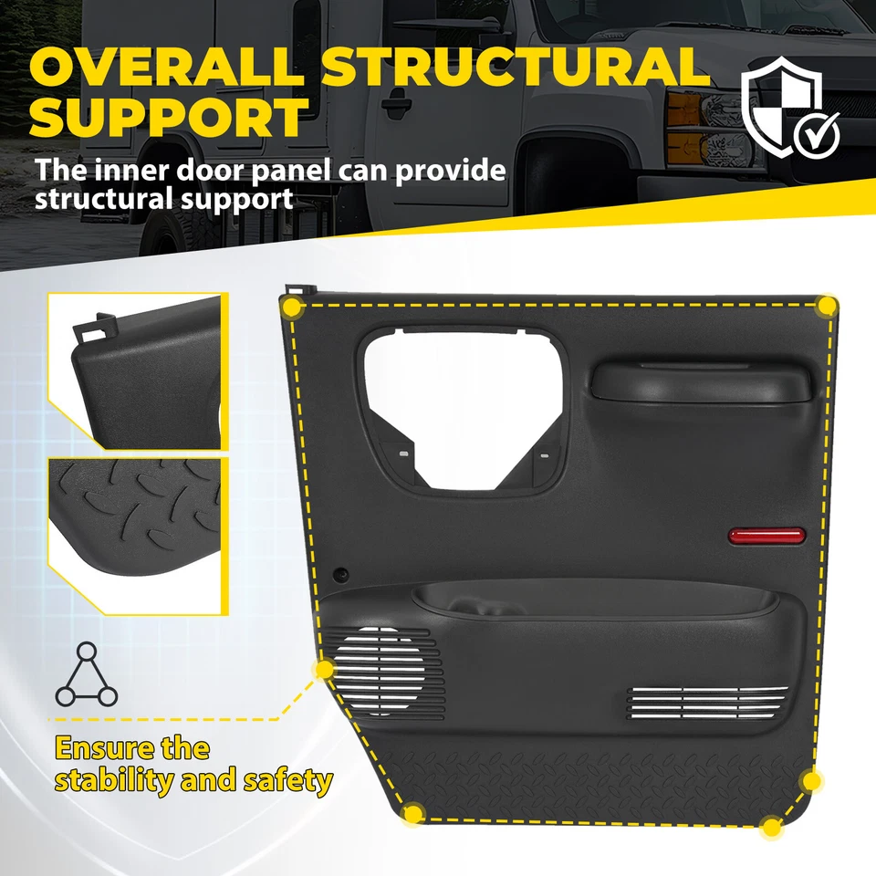 Fits Chevrolet Kodiak /GMC Topkick 03-09 Passenger Door Gray Interior Trim Panel Foto 4 de 4