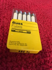 ABC 3/4 BUSSMANN FUSE FAST ACTING 1/4 X 1  1/4  5 PCS