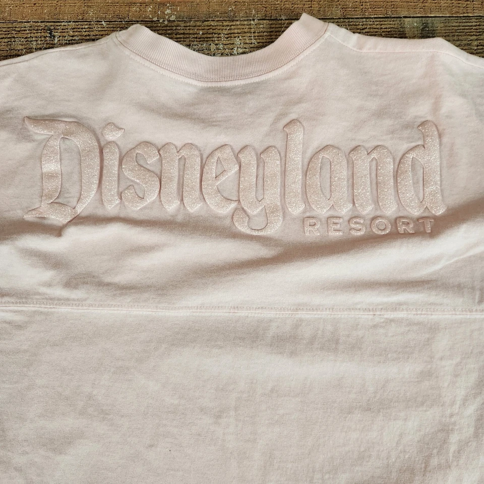 Disney Park Spirit Jersey Youth Sz XL Pink Glitter Sparkle Millennial Sweatshirt - Image 4 of 4