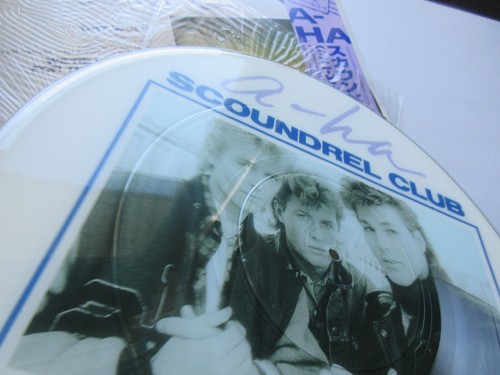 A-ha Scoundrel Club Japan Picture Disc Vinyl 12 inch EP OBI P-13505 Promo Flyer - Picture 6 of 8