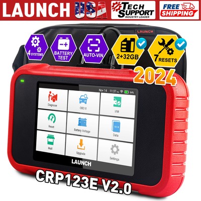2024 LAUNCH CRP123E V2.0 Car OBD2 Diagnostic Scanner Tool ABS SRS Engine DPF SAS