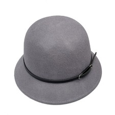 Femmes Hiver Chaud Pêche Chapeaux Femmes Laine Mélange Rond Haut Seau Casquette
