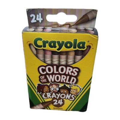 NEW Crayola Colors of the World 24 ct Box Crayons Flesh Skin Tones One Box 
