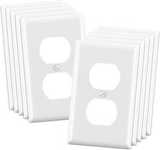 Duplex Receptacle Outlet Covers, 1-Gang Standard Size Wall Plates, Unbreakable
