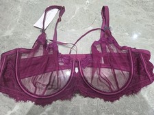32DD Bra M&S BOUTIQUE Magda Embroidery Wired Balcony Bra DARK MAGENTA